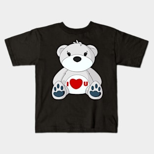 I Love You Teddy Bear Kids T-Shirt